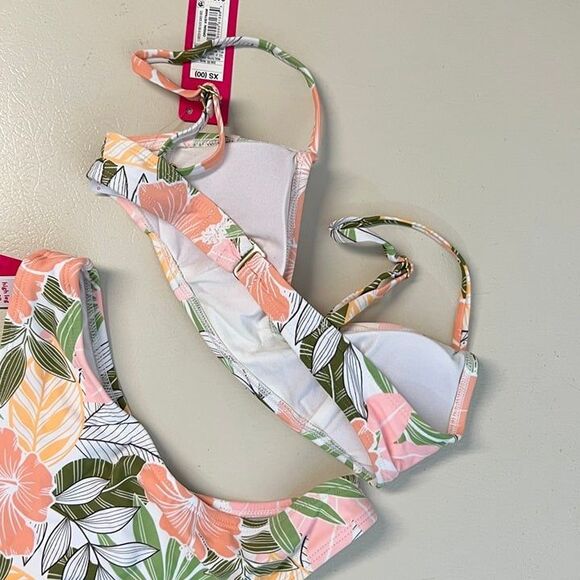 Xhilaration Women's Floral Two Piece Bikini Swimsuit - Size XS (00) - Picture 6 of 8